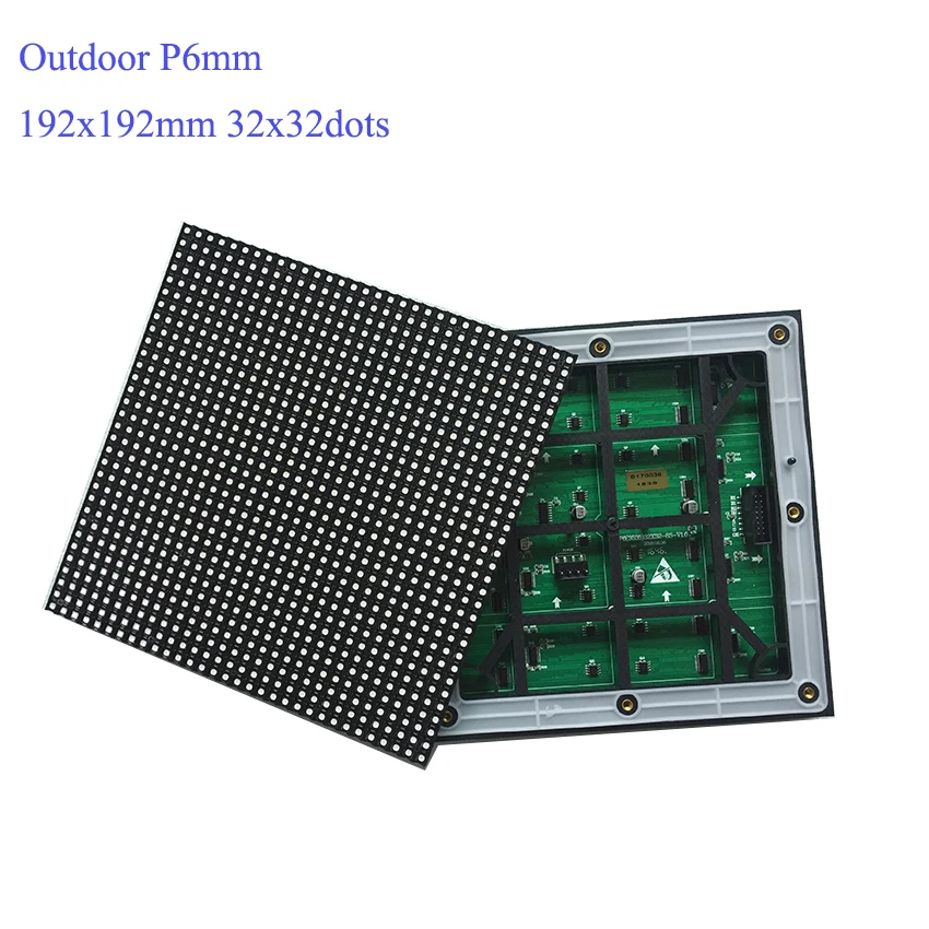 P6 SMD3535 32*32 пикселей водонепроницаемый модуль 192*192 мм полноцветный открытый