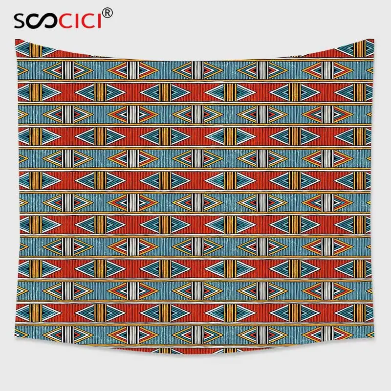 Cutom Tapestry Wall Hanging,Tribal Decor Ethnic Oriental Pattern with
