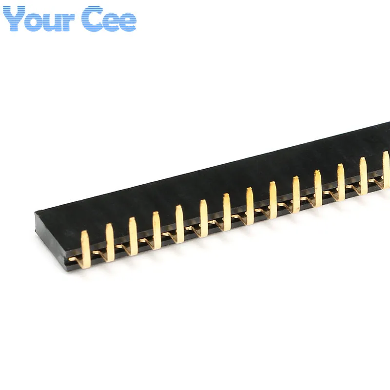 

10 pcs Pitch 2.54mm 1*40 Pin Female Single Row Right Angle Pin Header Strip