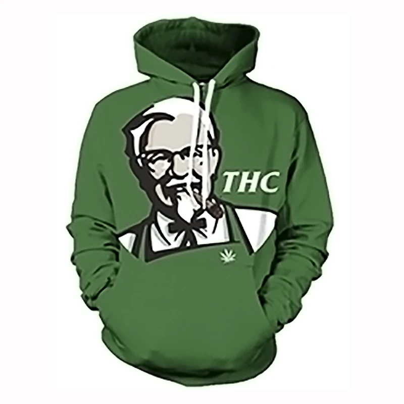 Новейший THC 3D Сублимация KFC X 420 принт худи/толстовки для мужчин/wo мужские толстовки унисекс пуловеры размера плюс 6XL одежда с капюшоном