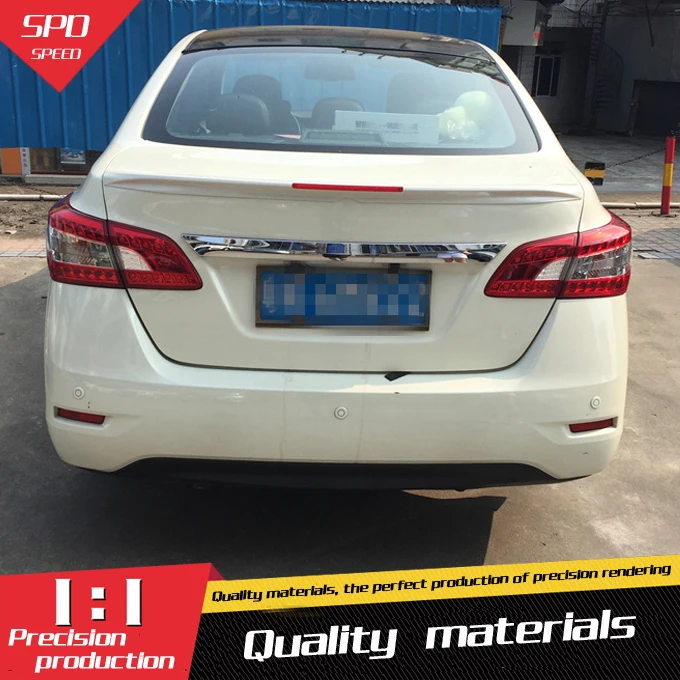 

For Nissan Sentra Spoiler With a glance ABS Material Car Rear Wing Primer Color Rear Spoiler For Nissan Sentra Spoiler 2012-2016