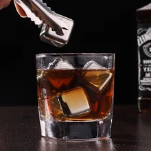 Venda 1 pc quente aço inoxidável uísque cubos de gelo rápida congelamento vinho cerveja refrigerador licor refrigerar rochas ktv acessórios