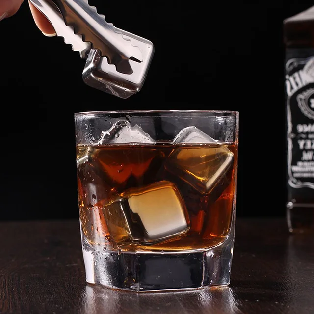 Sale 1PC Hot Stainless Steel Whisky Ice Cubes Quick Freezing Wine Beer