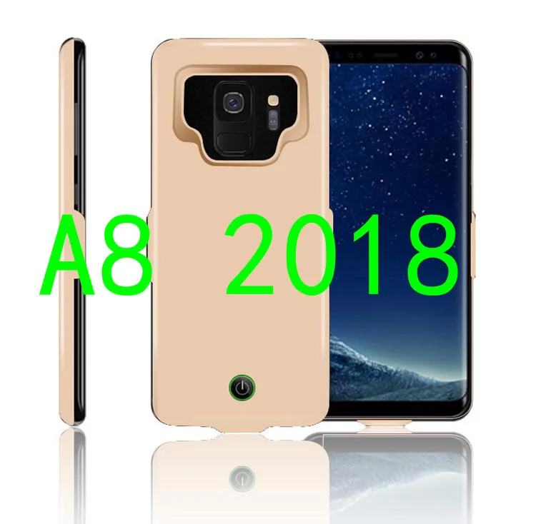 Чехол для зарядки аккумулятора для samsung Galaxy S8, S9 Plus, Note 9, A8 Plus,, чехол для зарядного устройства, запасная упаковка, внешний аккумулятор, чехол, Capa - Цвет: A8 2018-Gold