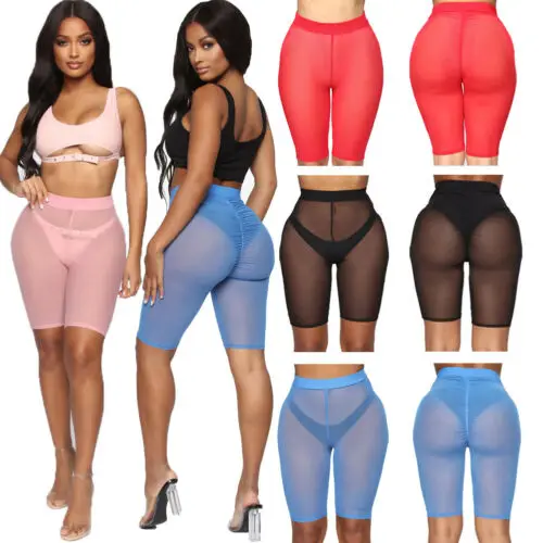

Sexy Women Fashion See Through Fishnet Shorts Leggings Mesh Pants Exotic Pants