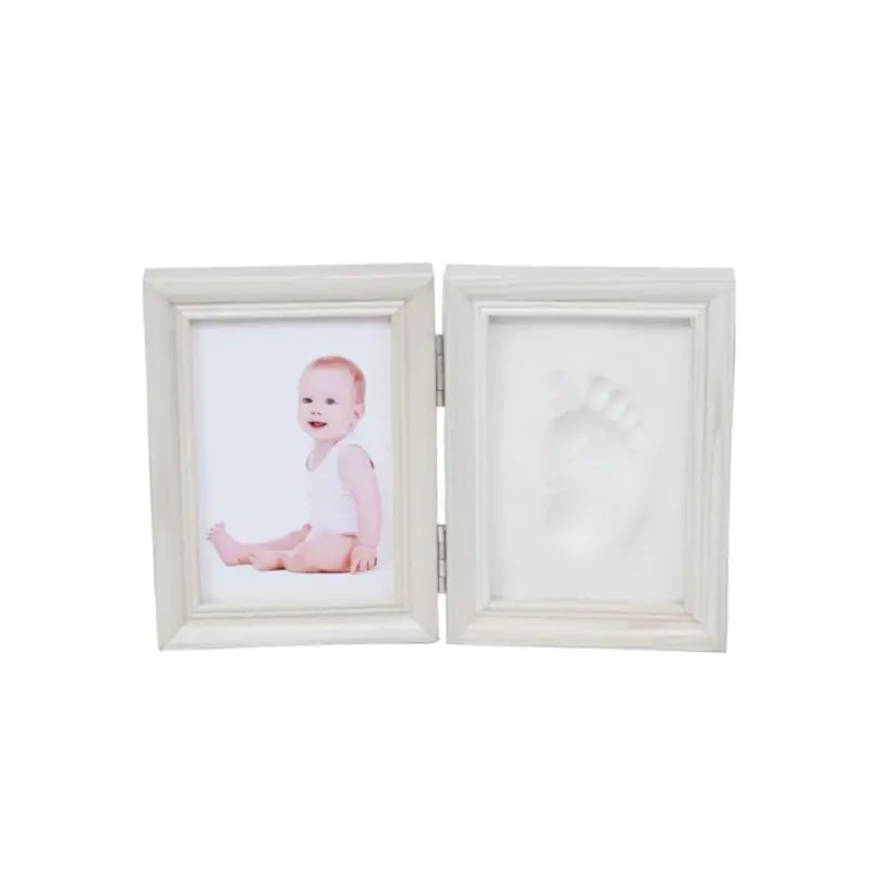 Складные DIY руки ноги печати фотографии дисплей сувениры память детей растущая память Baby Shower подарок деревянная фоторамка