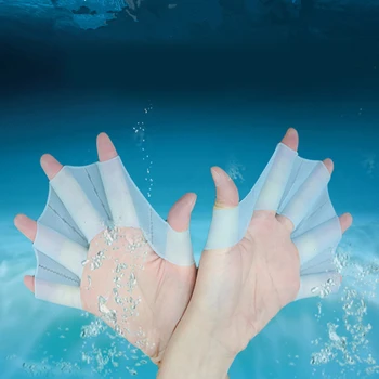

Swimming Hand Finger Fin Learning Swimming Pool Accessory Swimming Paddles Finger Wear Hand Web Flippers Training Diving Gloves