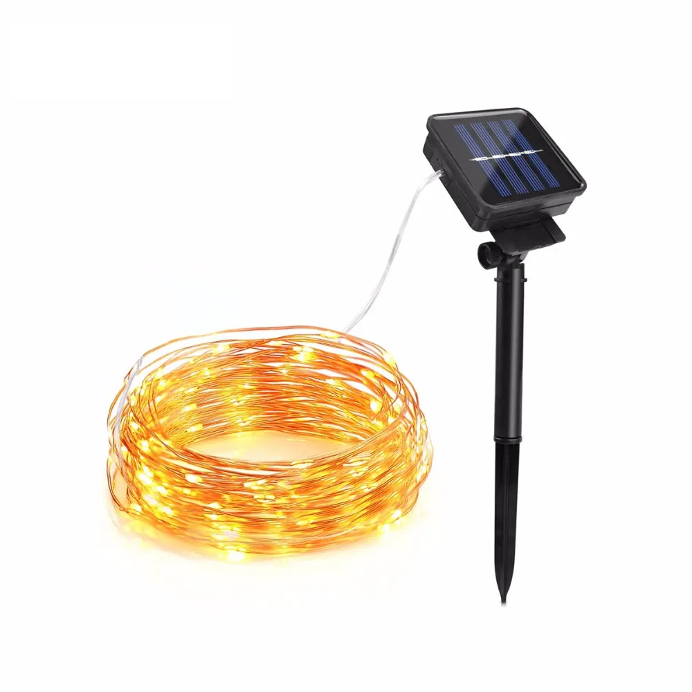 

LED Christmas Solar Garland String Light Home Decorations Led Copper Wire New Year Wedding Party Garden Lamp Waterproof IP65 10M