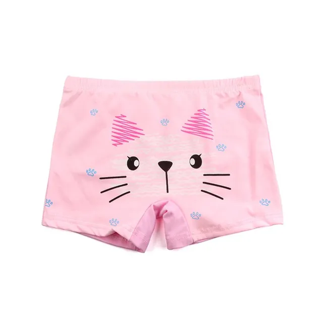 5pcs/lot Girls Cat Cartoon Boxer Shorts Spring Summer Ventilate Soft Underpant Underwear for 6 To 12 Years Old
