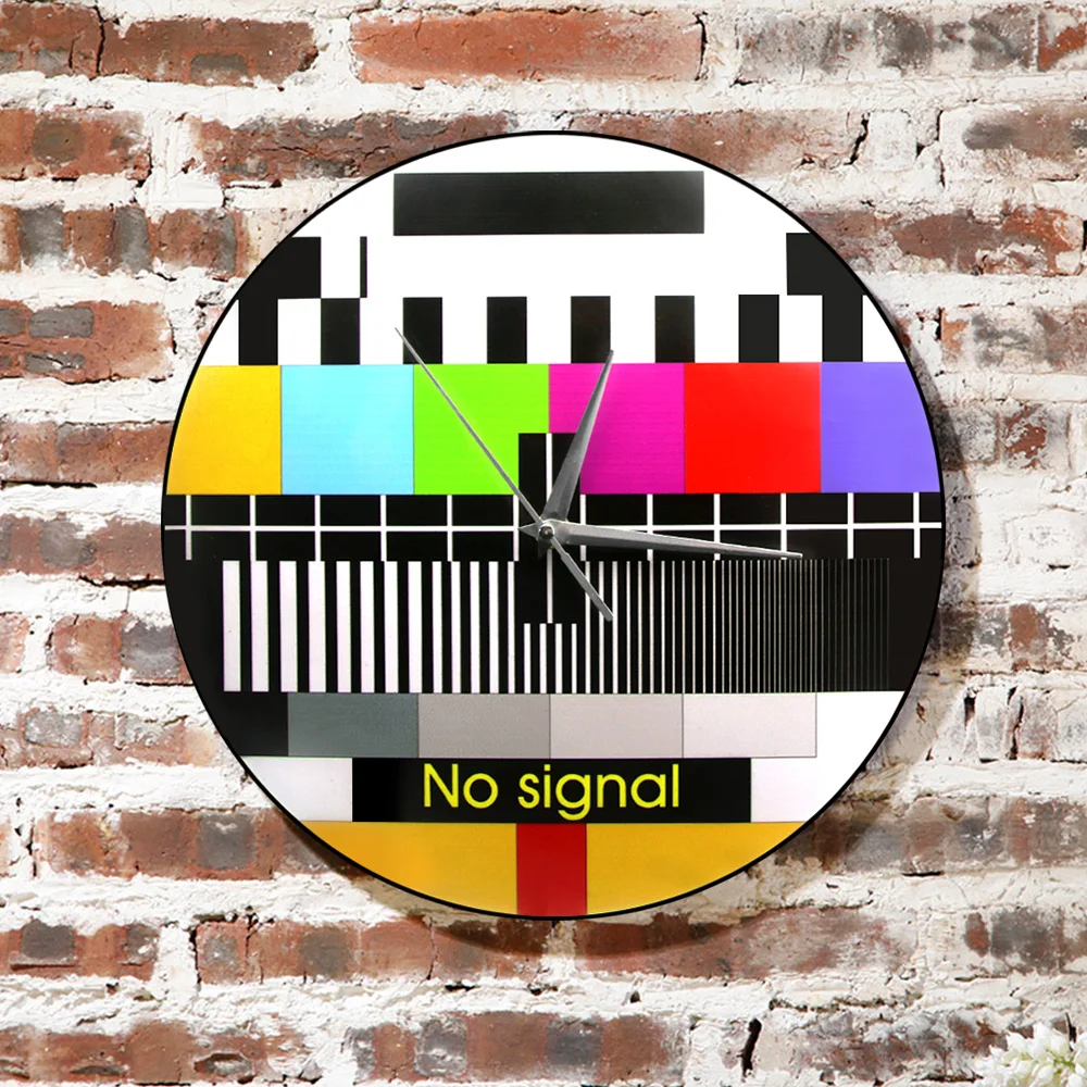 Retro Tv Color Test Screen Wall Clock Modern Wall Art Decoration