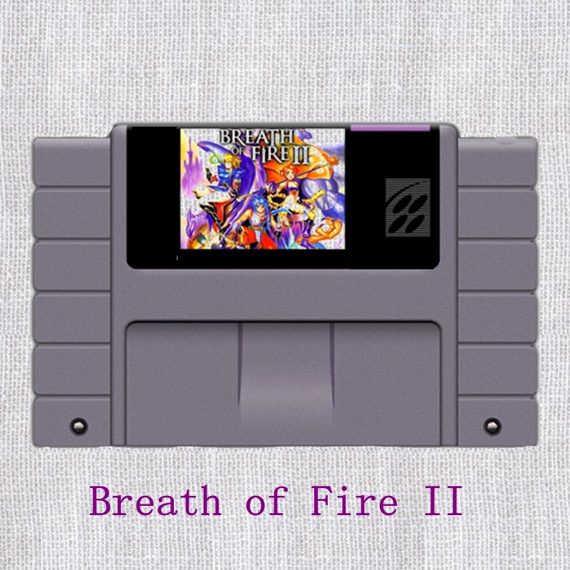 

Breath Of Fire II 16 bit Big Gray Game Card For NTSC Game Player