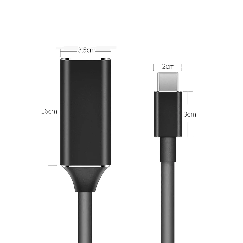 Адаптер типа C к HDMI 4K* 2K USB 3,1 type C Мужской к HDMI Женский конвертер USB-C кабель для samsung S8 Macbook huawei Mate10 P20