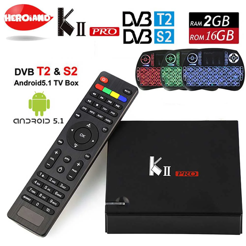Декодер каналов кабельного телевидения PRO DVB S2 T2 S905d Android 7 1 ТВ коробка 4 ядра 2 Гб