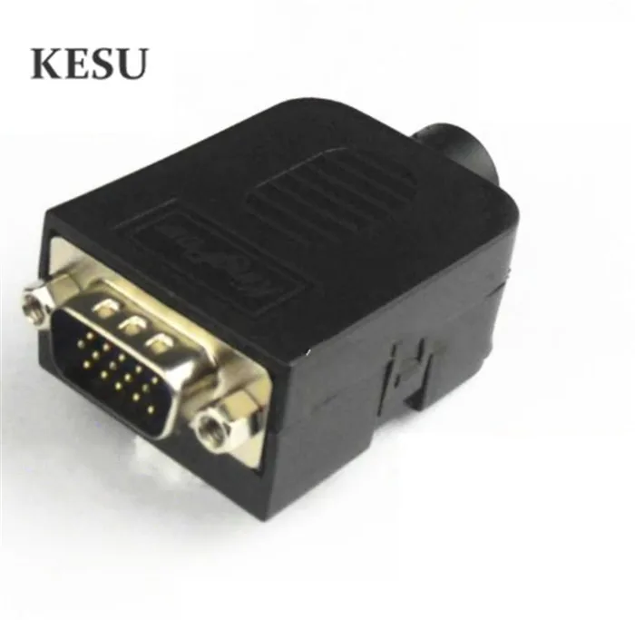 Высококачественный DB15 D-SUB VGA 15Pin 15-контактный Штекерный и гнездовой разъем