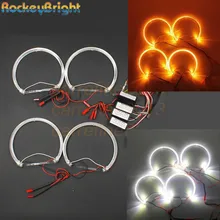 Rockeybright A+ A Светодиодный ангельские глазки для BMW angel eye halo rings светильник E36 E38 E39 E46 Проектор Белый Желтый Кристалл светодиодный ангельские глазки