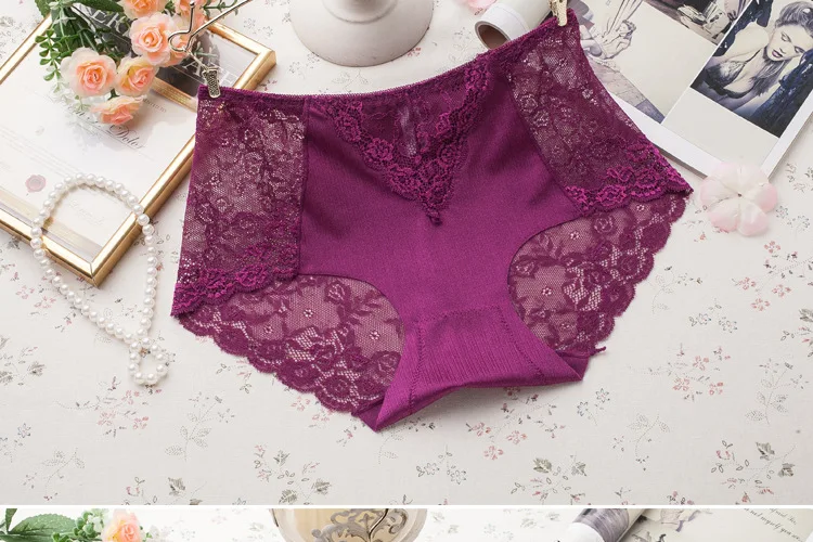 Underwear Women Cotton Panties Sexy Lace Lingerie Hollow Briefs Seamless Bragas Calcinha Intimates Underpants Plus Size Ropa (6)