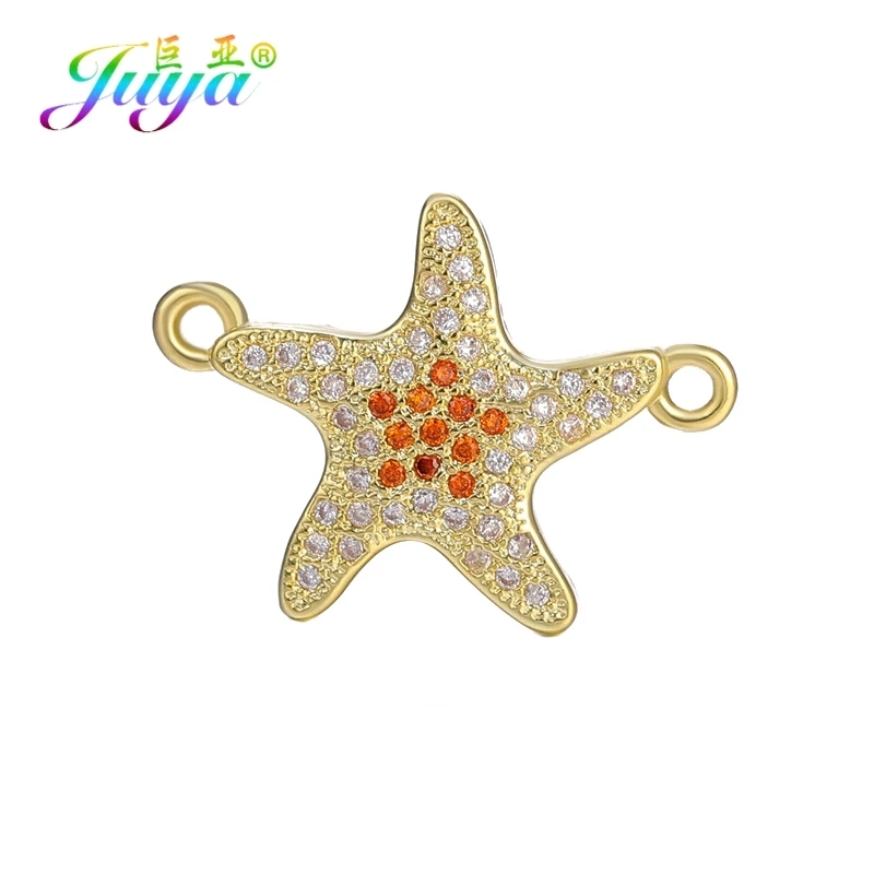 Gold Juya DIY Рукоделие ювелирных изделий ручной работы кубического циркония медь декоративный Шарм Разъемы для браслетов изготовление сережек - Цвет: Gold