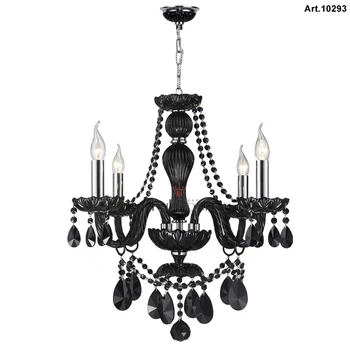 

Black Crystal Lustre Bohemian Small Chandelier for Living Room Restaurant