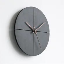 Mysterious Black 12 inch Wall Clock Modern MDF Board Artistic Square Hanging Clock Nordic Home Round Wooden Needle Clock