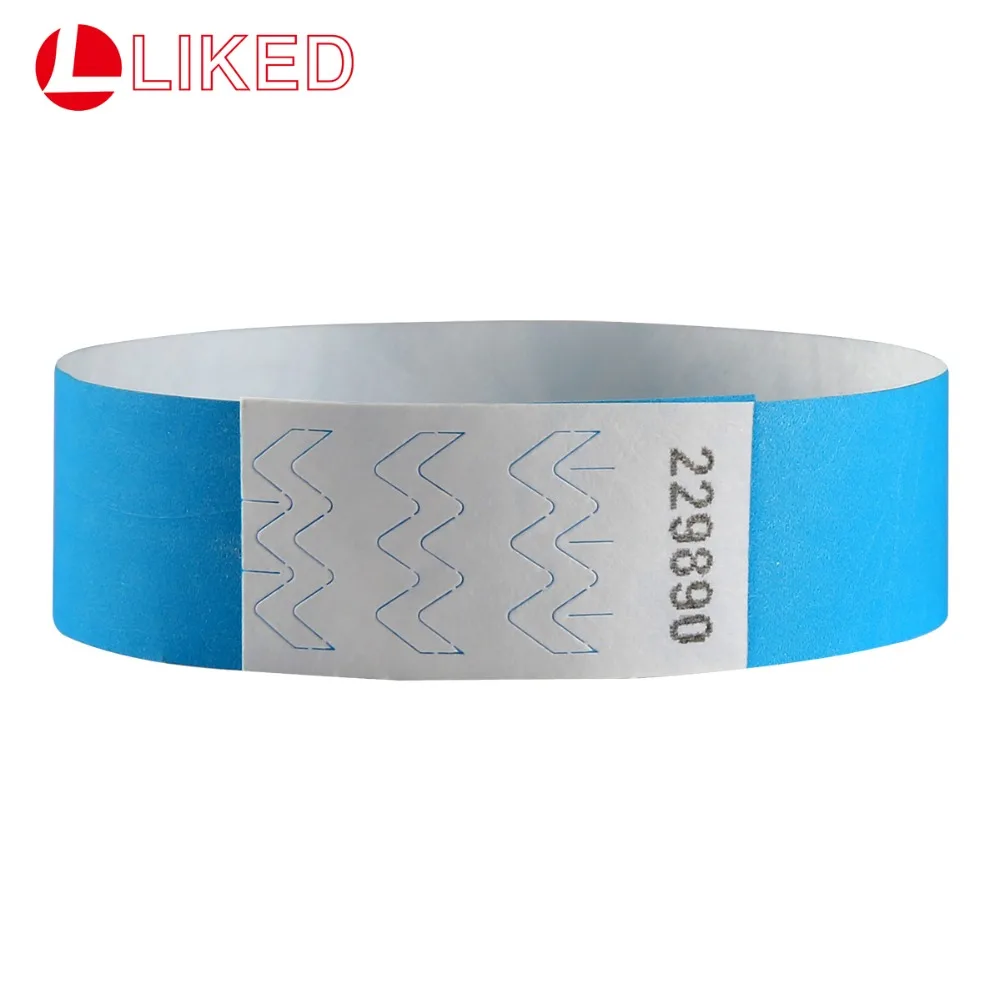 

Solid NEW Blue Color 3/4 inch Tyvek Wristbands with Series Numbers, ID Wristbands for Party Events, 500 Pieces Free Shipping