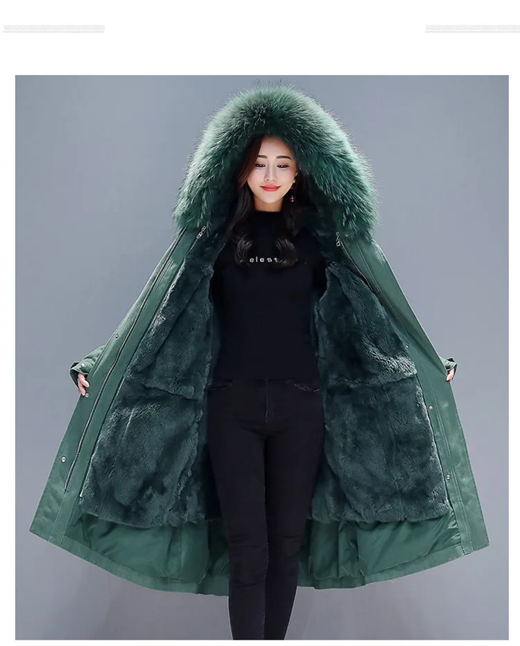 Длинная зимняя куртка женская парка корейский большой меховой воротник с капюшоном Толстая Теплая стеганая куртка Женское пальто Свободное хлопковое пальто больших размеров