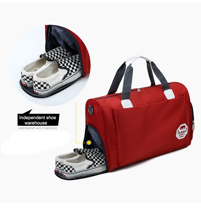 Stylish Outdoor Waterproof Nylon Sports Gym Bags Men Women Girls Training Fitness Travel Handbag Yoga Mat Bag Sac Sport (41)