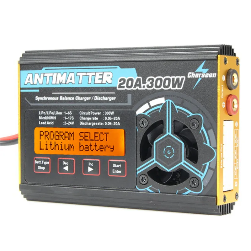 Зарядное устройство Charsoon Antimatter 300 Вт 20A зарядное для LiPo NiCd PB батарея с разъемом