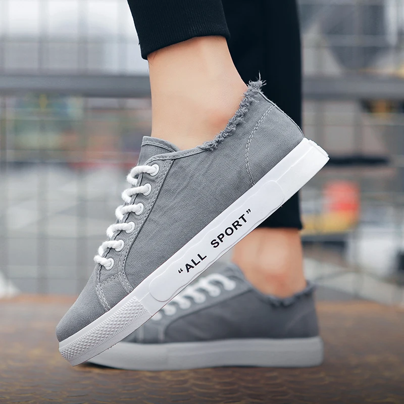 

New Men Canvas Shoes 2019 Summer Shoes Mens Shoes Casual Flats Lace-up Mocassin homme Breathable Men Sneakers Chaussures homme