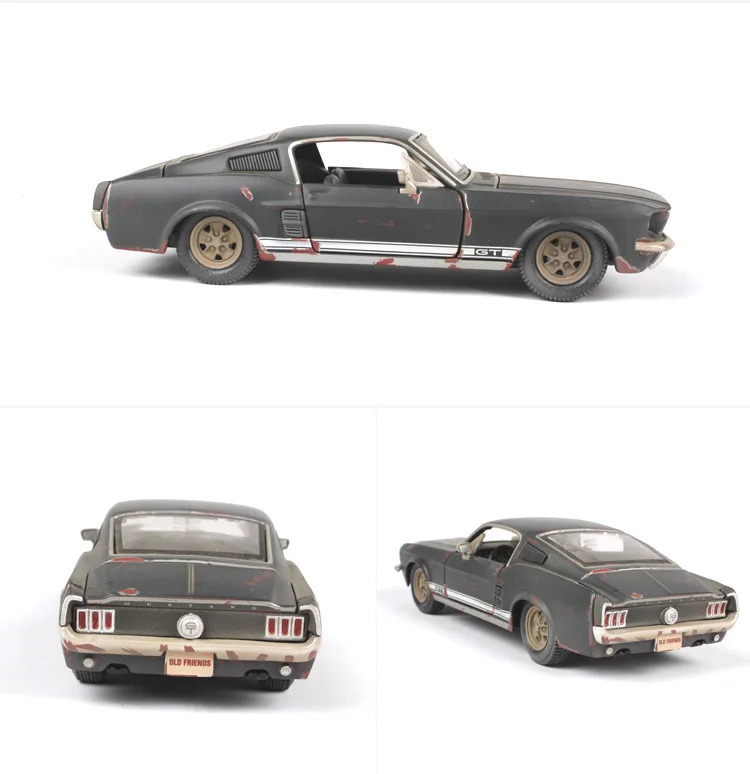 Горячая классика 1:24 старый Ford Mustang GT цинковый сплав модель автомобиля, коллекция и подарочный металлический моделирование ретро-модель