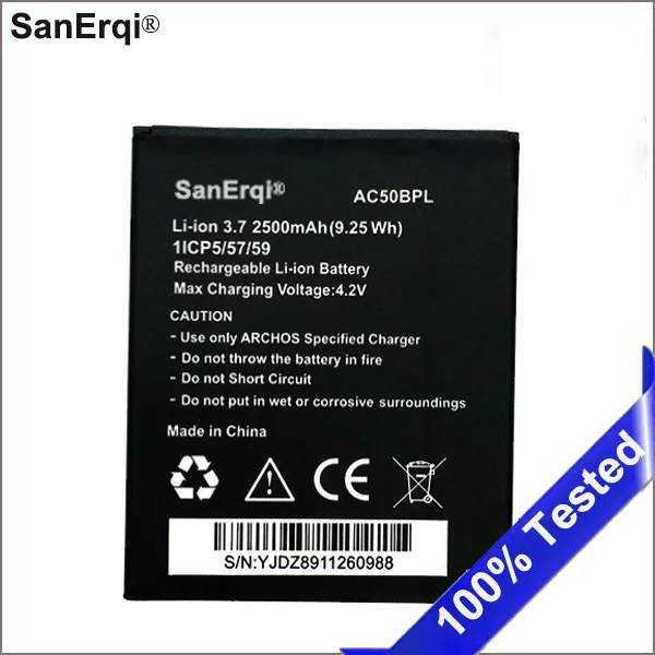 

2500mAh Battery For ARCHOS AC50BPL Battery for ARCHOS AC50BPL mobile phone in stock Batterie Accumulator