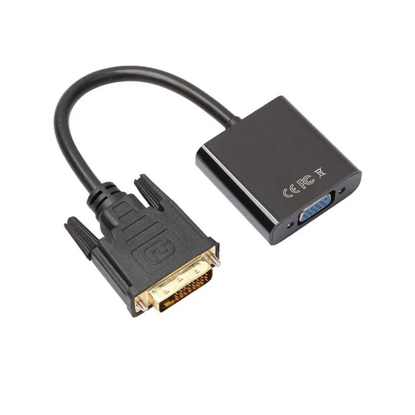 Расширенный 2018 новый компьютерный адаптер Micro USB DVI-D 24 + 1 штырьковый разъем VGA 15Pin