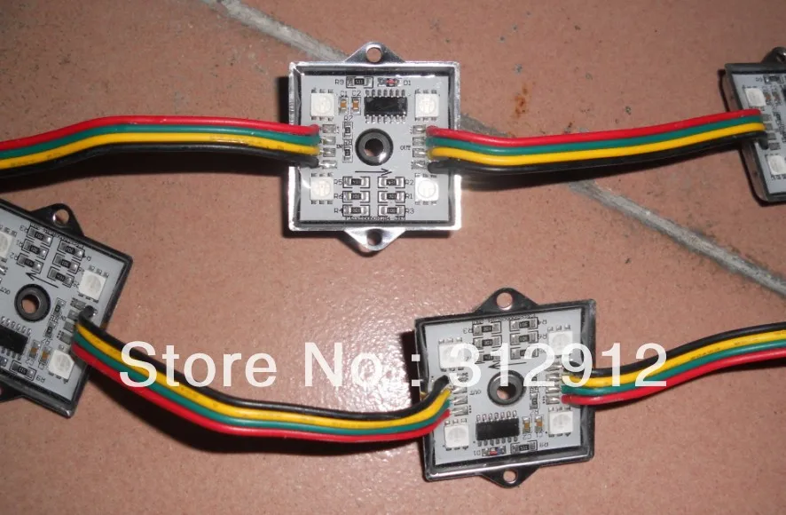 

promotion!!!36mm*36mm Square 12V Digital RGB LED Pixels,WS2801 IC,20pcs a string