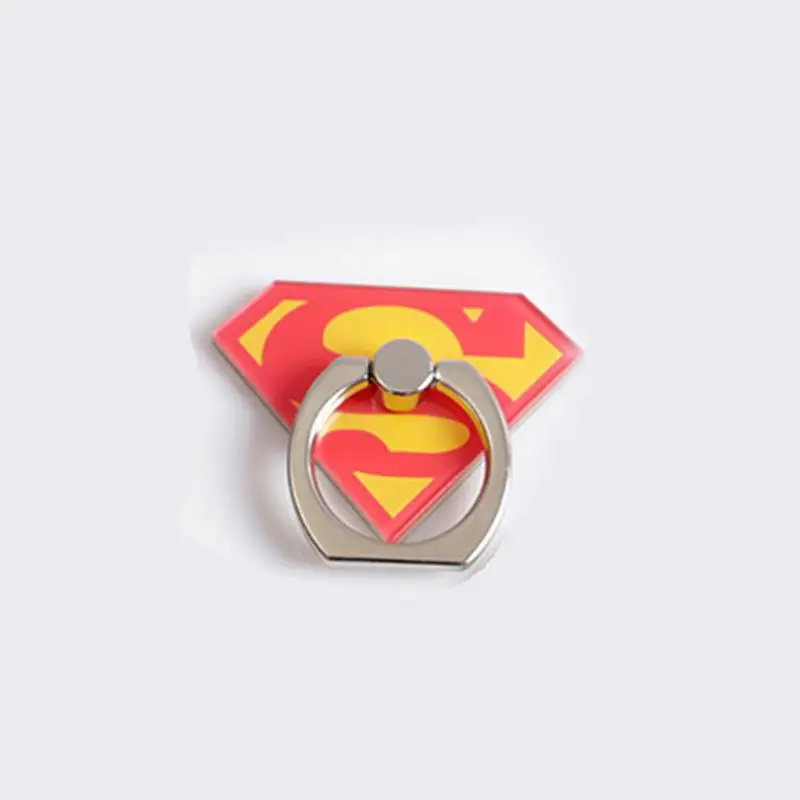 Держатель для iPhone с кольцом на палец, автомобильный держатель для iPhone, животное, Зебра, Марвел, 360 вращение, крюк, розетка, подставка для сотового телефона, зажим - Цвет: Superman