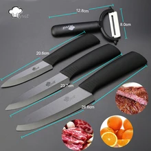 Myvit marke Keramikmesser 4 “utility 5” schneiden 6 “kochmesser + Schäler Küche Schwarze Klinge Küche Zubehör Kochen Werkzeuge