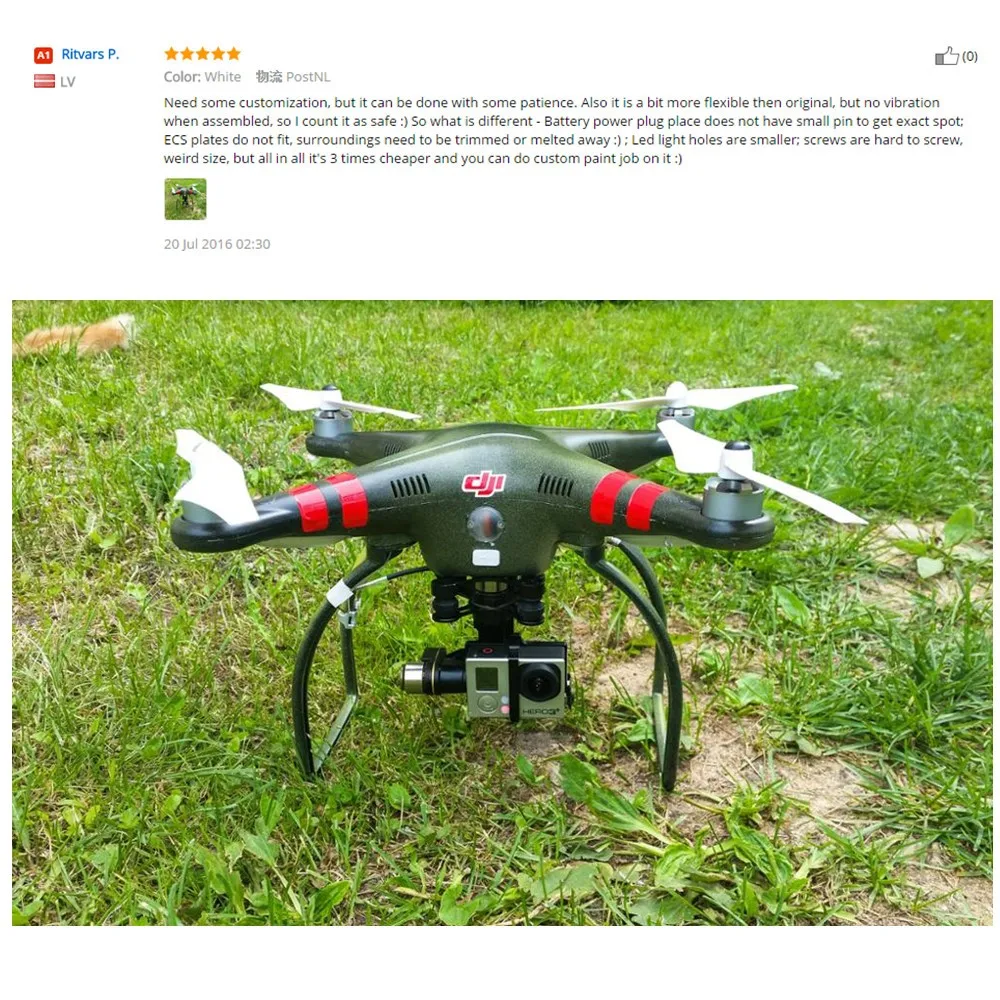 Replaceable DJI Body Shell For DJI Phantom 2 Vision Cover Spare Parts DJI PTM08 Upper Lower Cover With Landing Gear DIY Drone