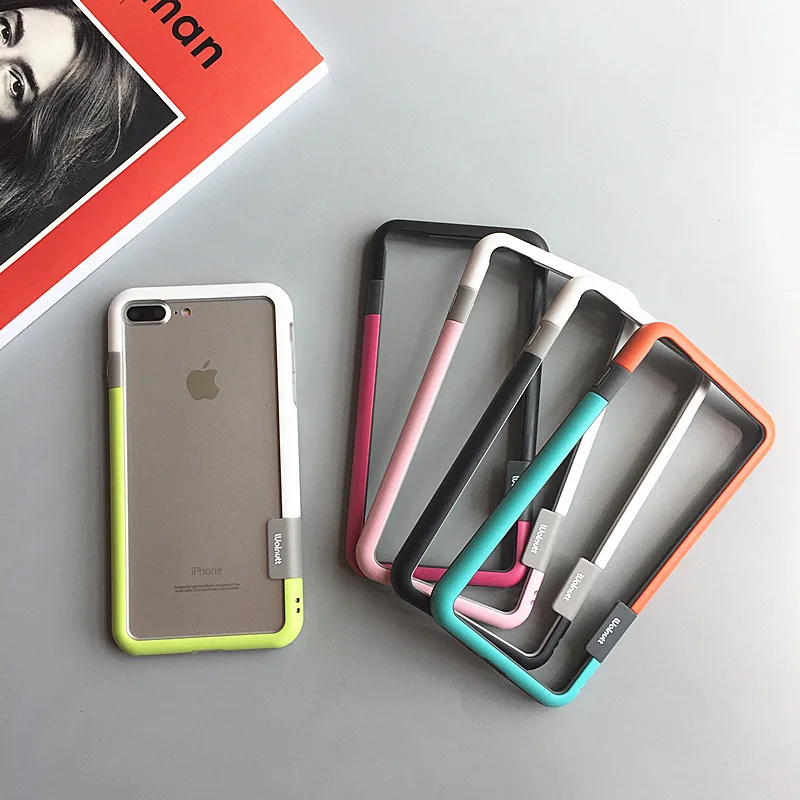 

Luxury Colorblock border bumper phone case for iphoneXsMax XR drop protection box 6/7plus silicone soft cover 6s simple 8 border