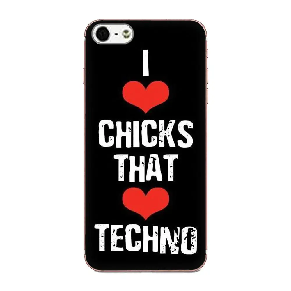 Любовь техно для Apple iPhone 4 4S 5 5C 5S SE 6 6S 7 8 Plus X XS Max XR Прекрасный чехол телефона