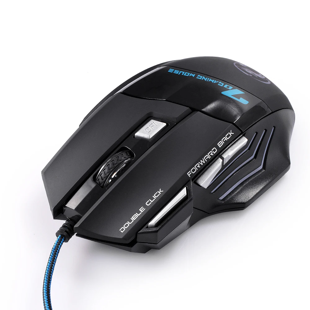 Professional Wired Gaming Mouse 7 Button 5500 DPI LED Optical USB Wired ...