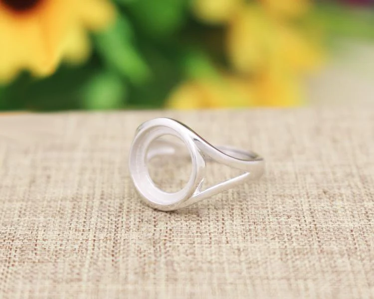 925 пробы серебряные кольца с 7 мм-12 мм кабошон база для женщин ручной работы ювелирные изделия Установка кольцо пустой хороший подарок