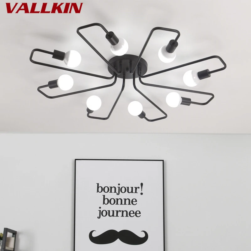 Multiple Rod Wrought Iron Ceiling Lights For Dining Room Vintage