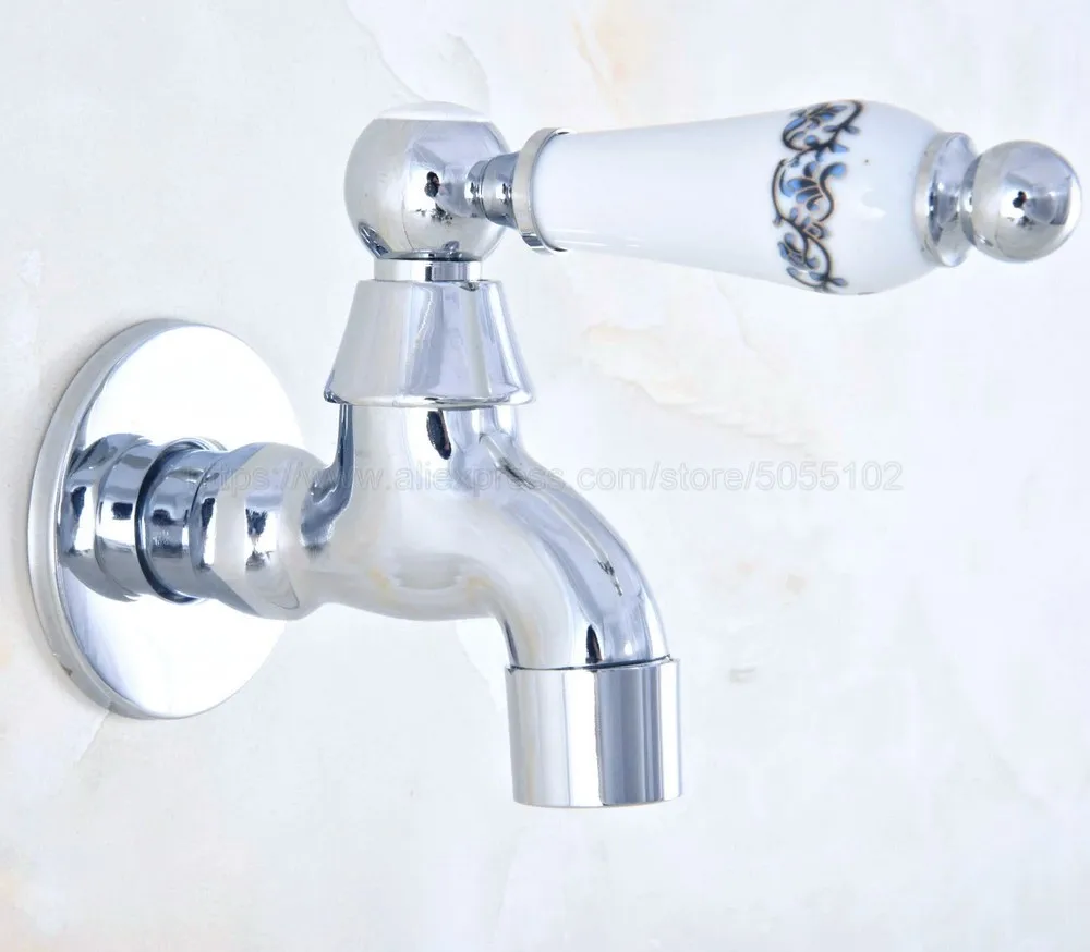 Настенное крепление полированный хромированный садовый смеситель для воды на