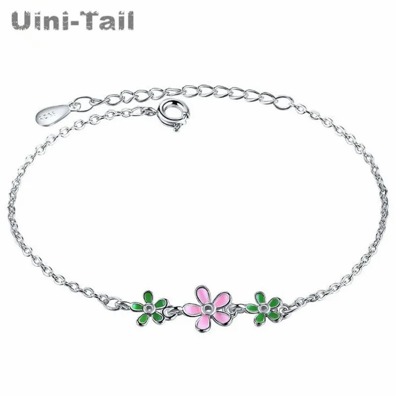 Uini-Tail 2019 новый список 925 Стерлинговое Серебро глазурь цветок браслет модный тренд