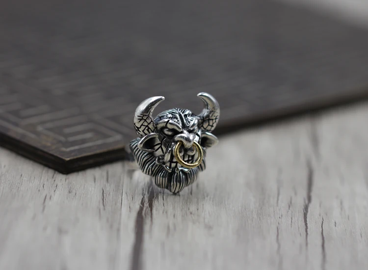 Кольцо из серебра 925 пробы с демоном властителя в стиле ретро|sterling silver rings|silver ringring