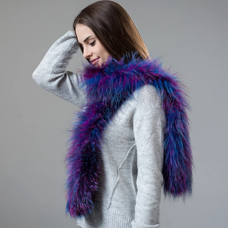  Luxury Real Fox Fur Winter Scarf Women Natural Fur scarves Soft Collar Shawl Wrap Winter Scarf Women new 2017  (5)