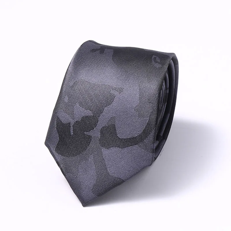 Роскошные 6 см мужские галстуки с рисунком для мужчин тонкие галстуки полиэфирные жаккардовые галстуки для худой шеи Свадебные Узкие галстуки - Цвет: 0AS-009