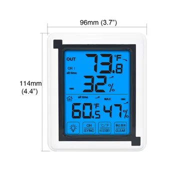 

Mini Digital Display Wireless Hygrometer Indoor Outdoor Thermometer Humidity Monitor Hygrometer Gauge W0430