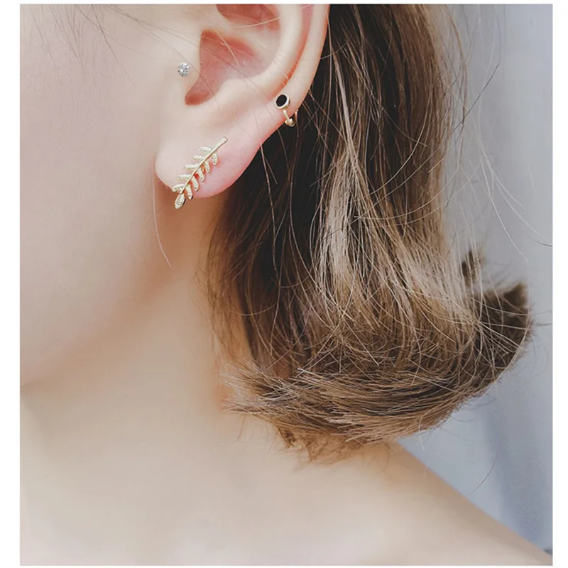 SexeMara 2017 New Vintage Leaves Earrings for women Beautiful tree leave or like Feather Ear clip | Украшения и аксессуары
