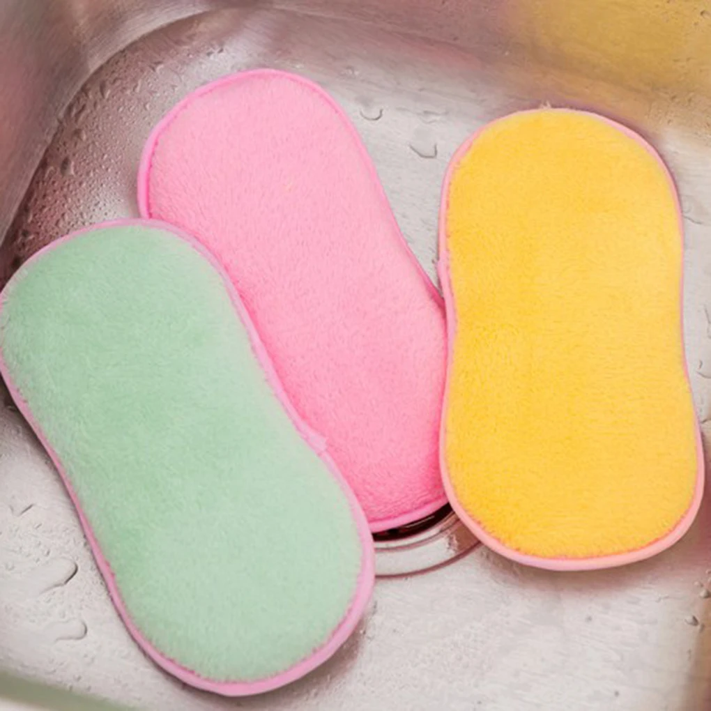 

Dish Sponge Scrubber Dish Cleaning Sponges Brushes Pads Pots Pans Dishes Washcloth Home Kitchen