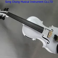 Красивые белые цвета 5 струны электрической и акустической скрипки 4/4#7772