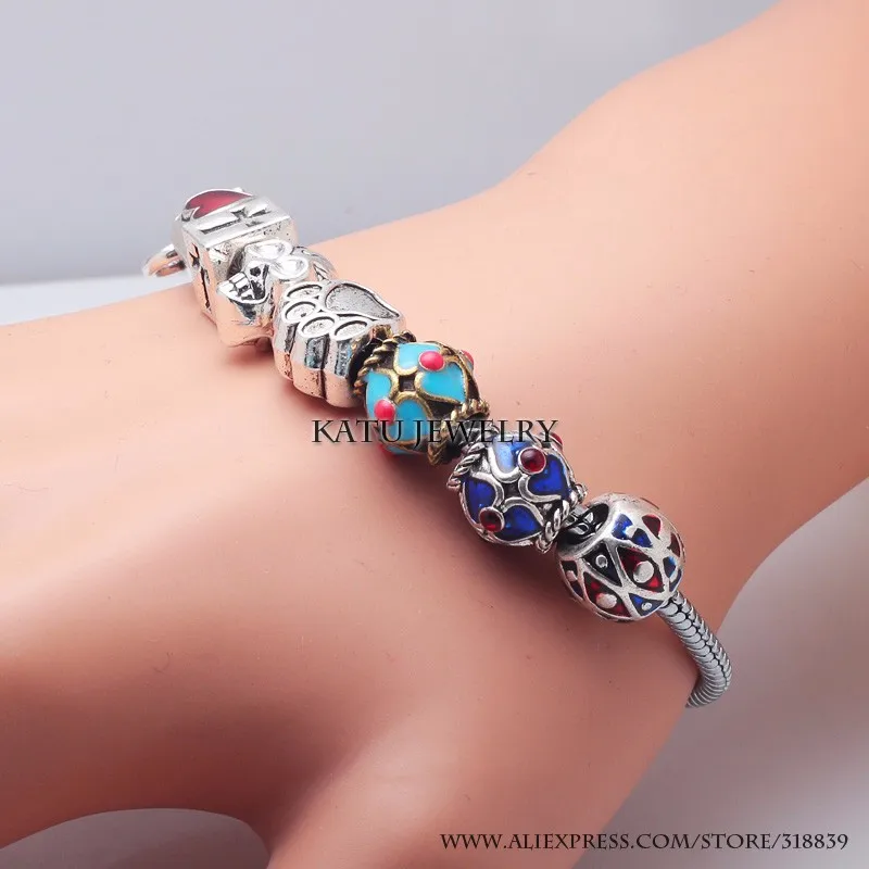 pieces/lot Charms Last Fashion Stop118 Pandora KUPLA discount & European fit Silver Jewelry Making Vintage DIY Handmade Beads 40 Metal 2 pieces/lot Charms Last Fashion 2